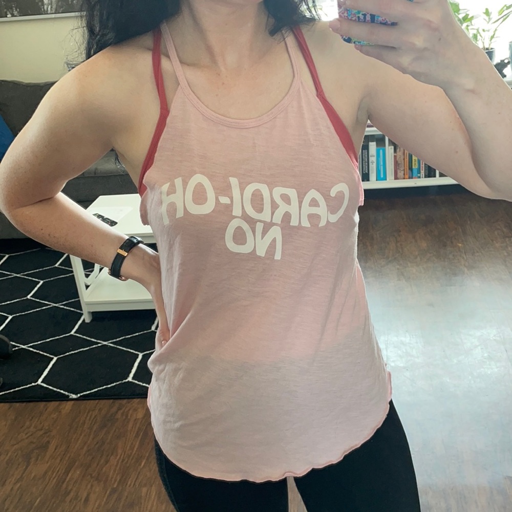 Victoria Secret PINK cardigan-oh-no exercise tank
